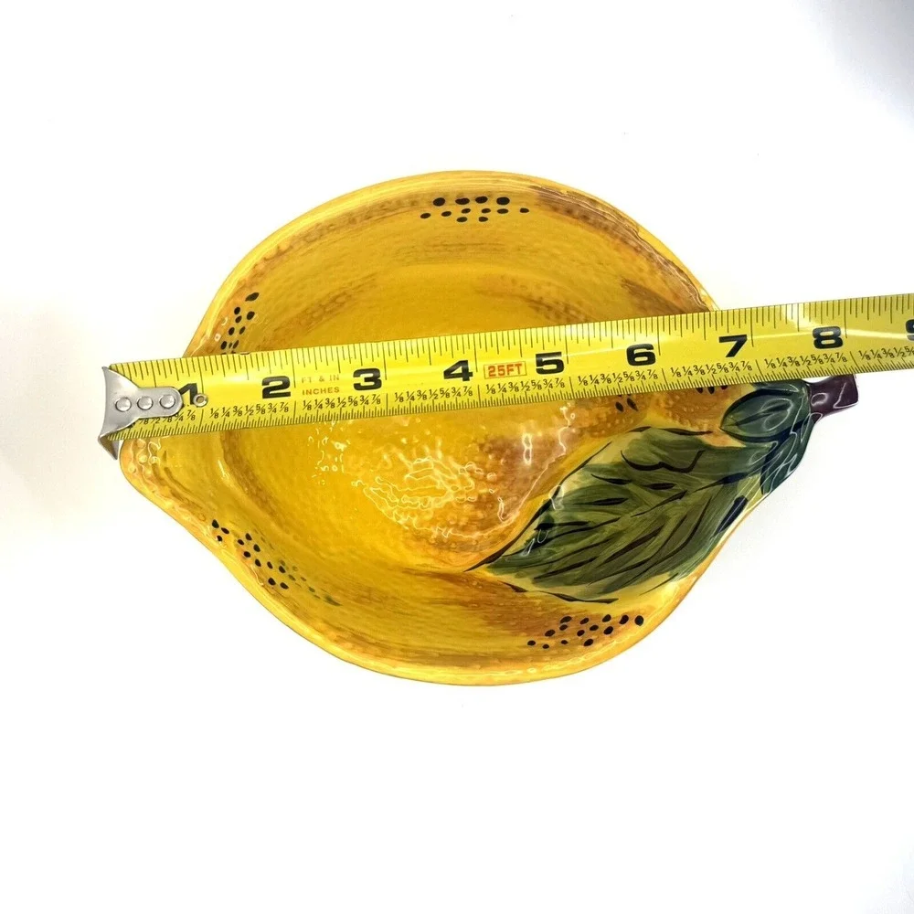 Vintage Pier 1 Lemon Shaped Figural Bowl Soup Cereal‎ Orchard